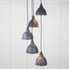 Hammered Copper Brindley Cluster Pendant in Slate