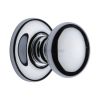 Heritage Brass Centre Door Knob Round Design 3" Polished Chrome Finish