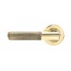 Aged Brass Brompton Lever on Rose Set (Plain)