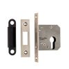 Easi-T Economy Euro Profile Deadlock 76mm - Satin Nickel