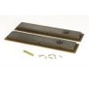 Aged Brass 250mm Art Deco Rectangular Pull - Privacy Set