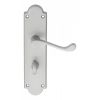 Victorian Scroll Lever On Shaped Wc Backplate - Satin Chrome