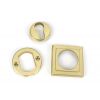 Satin Brass Round Euro Escutcheon (Square)