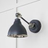 Smooth Nickel Brindley Wall Light in Slate