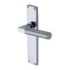 Heritage Brass Bauhaus Knurled Lever Latch Door Handle on 200mm Plate Polished Chrome finish