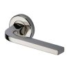 Heritage Brass Door Handle Lever on Rose Bellagio Design Polished Nickel Finish