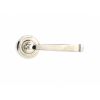 Polished Nickel Avon Round Lever on Rose Set (Art Deco) - Unsprung