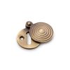 Alexander & Wilks - Standard Key Profile Round Escutcheon with Christoph Design Cover - Antique Brass