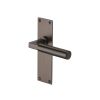 Heritage Brass Door Handle Lever Latch Bauhaus Design Matt Bronze finish