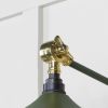 Smooth Brass Flora Wall Light in Heath