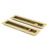 Aged Brass 250mm Plain Rectangular Pull - Privacy Set