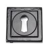 Black Round Escutcheon (Square Rose)