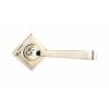 Polished Nickel Avon Round Lever on Rose Set (Square) - Unsprung