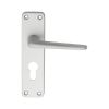 Aluminium Lever On Euro Lock Backplate - Satin Anodised Aluminium