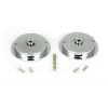 Polished Chrome 75mm Plain Round Pull - Privacy Set