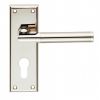 Serozzetta Sessanta Lever On Euro Lock Backplate - Polished Nickel/Satin Nickel