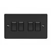 Eurolite Enhance Decorative 4 Gang Switch Matt Black