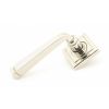 Polished Nickel Avon Round Lever on Rose Set (Square) - Unsprung