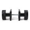 Black Brompton Mortice/Rim Knob Set (Square)