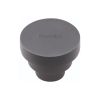 Heritage Brass Cabinet Knob Round Stepped Design 32mm Matt Black finish