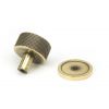 Aged Brass Brompton Cabinet Knob - 32mm (Plain)