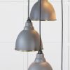 Hammered Brass Brindley Cluster Pendant in Bluff