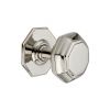 Octagonal Centre Door Knob Polished Nickel