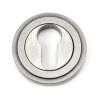 Pewter Round Euro Escutcheon (Art Deco Rose)