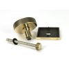 Aged Brass Brompton Centre Door Knob (Square)