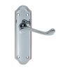 Ashtead Lever On Latch Backplate - Polished Chrome