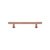 Heritage Brass Cabinet Pull T-Bar Design with 16mm Rose 101mm CTC Satin Rose Gold Finish