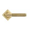 Polished Brass Brompton Lever on Rose Set (Square) - Unsprung