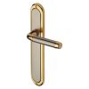 Heritage Brass Door Handle Lever Latch Saturn Long Design Jupiter finish