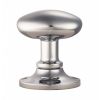 Oval Mortice Knob - Polished Chrome