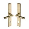 Heritage Brass Multi-Point Door Handle Lever Lock Bauhaus RH Design Satin Brass finish