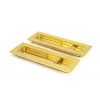 Polished Brass 175mm Plain Rectangular Pull - Privacy Set