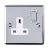 Eurolite Enhance Decorative 1 Gang Socket Polished Chrome