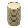 Heritage Brass Cabinet Knob Cylindric Ribbed Design 21mm Polished Brass finish