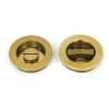 Aged Brass 60mm Plain Round Pull - Privacy Set