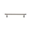 Heritage Brass Cabinet Pull Contour Design with 16mm Rose 128mm CTC Polished Nickel finish