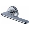 Sorrento Door Handle Lever Latch on Round Rose Trino Design Polished Chrome finish