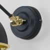 Smooth Brass Brindley Wall Light in Soot