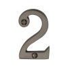 Heritage Brass Numeral 2 Face Fix 51mm (2") Matt Bronze finish