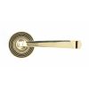 Aged Brass Avon Round Lever on Rose Set (Beehive) - Unsprung