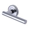 Sorrento Door Handle Lever Latch on Round Rose Shuttle Design Polished Chrome finish