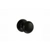 Old English Harrogate Solid Brass Mushroom Mortice Knob on Concealed Fix Rose - Black Nickel