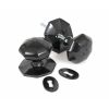 Black Large Octagonal Mortice/Rim Knob Set