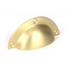 Satin Brass 4" Plain Drawer Pull