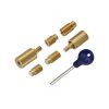 Heritage Brass Sash Window Stop (pair) with key Satin Brass