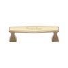 Heritage Brass Cabinet Pull Deco Design 254mm CTC Satin Brass Finish